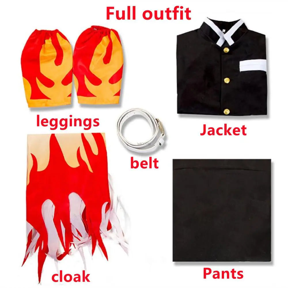 Demon Slayer Rengoku Kyojuro Flame Hashira Cosplay Costume