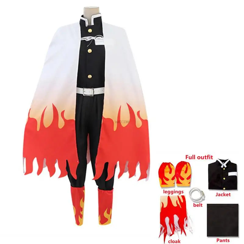 Demon Slayer Rengoku Kyojuro Flame Hashira Cosplay Costume