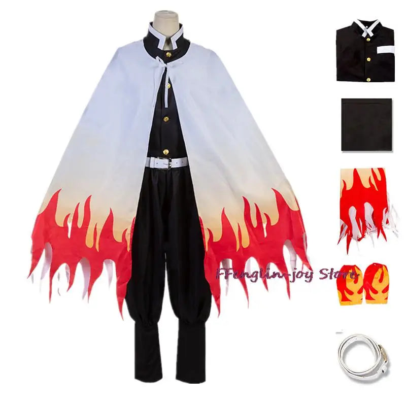 Demon Slayer Rengoku Kyojuro Flame Hashira Cosplay Costume