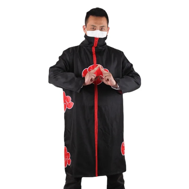 Naruto Akatsuki Itachi Cosplay Cloak & Headband Set