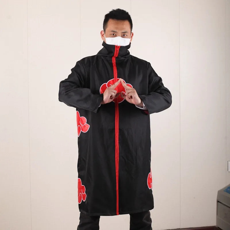 Naruto Akatsuki Itachi Cosplay Cloak & Headband Set
