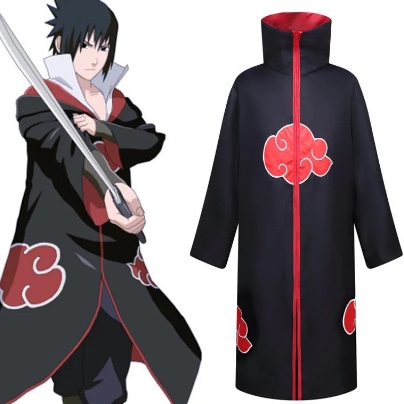 Naruto Akatsuki Itachi Cosplay Cloak & Headband Set