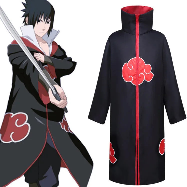 Naruto Akatsuki Itachi Cosplay Cloak & Headband Set