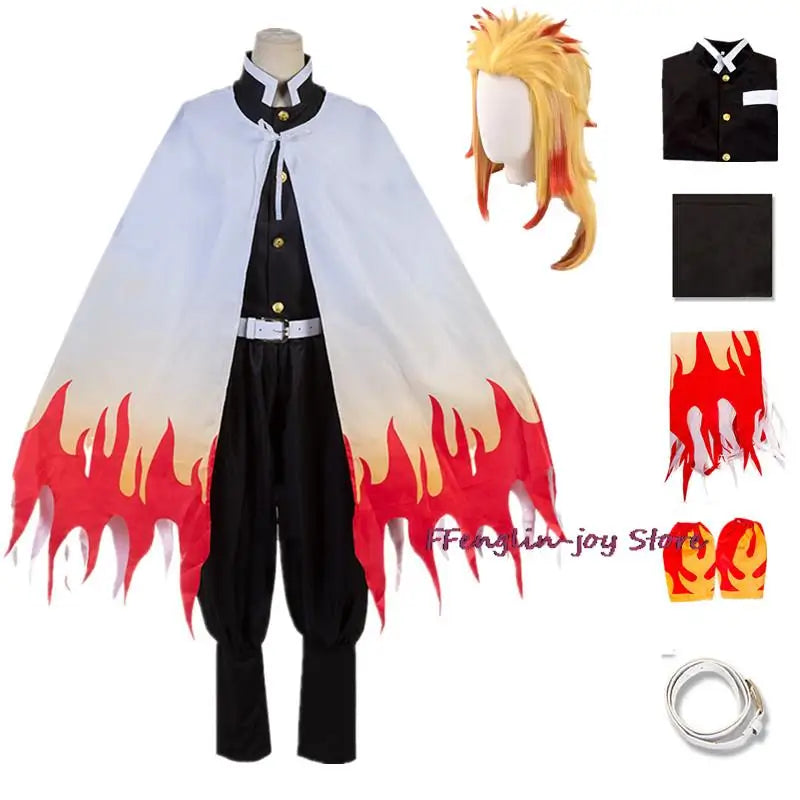 Demon Slayer Rengoku Kyojuro Flame Hashira Cosplay Costume