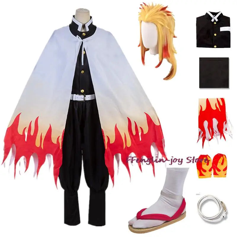 Demon Slayer Rengoku Kyojuro Flame Hashira Cosplay Costume