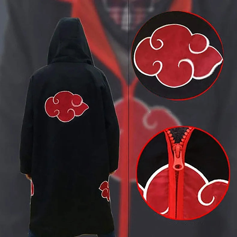 Naruto Akatsuki Itachi Cosplay Cloak & Headband Set