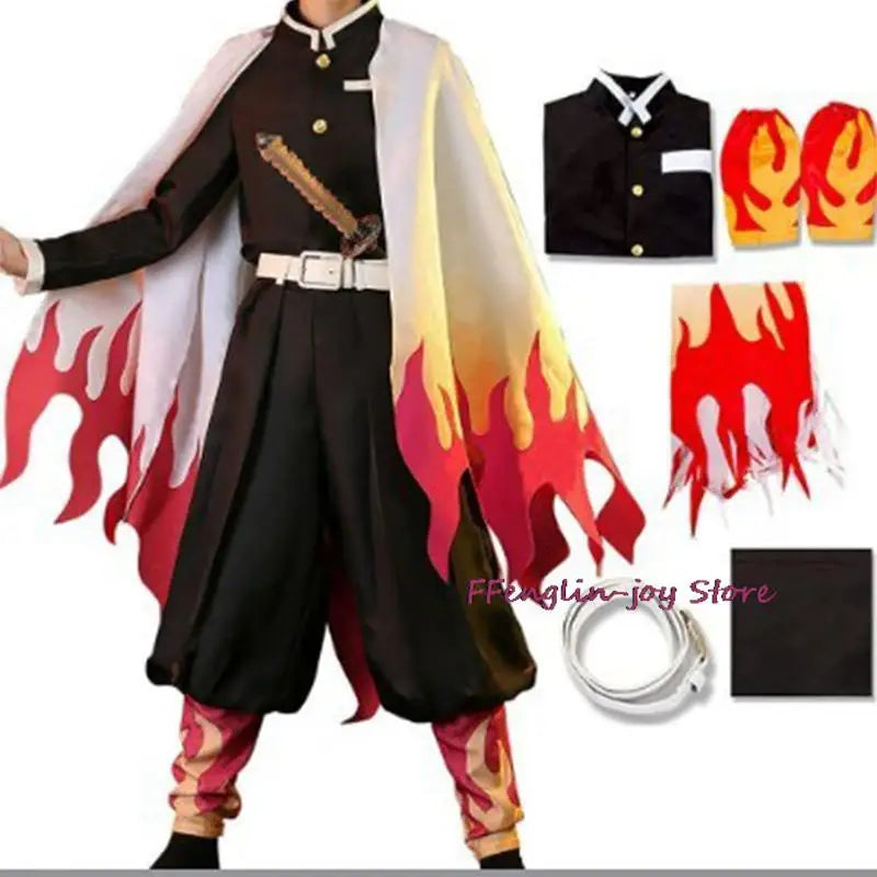 Demon Slayer Rengoku Kyojuro Flame Hashira Cosplay Costume