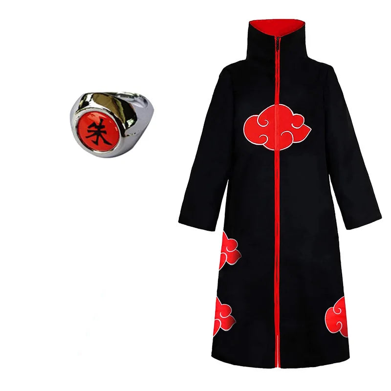 Naruto Akatsuki Itachi Cosplay Cloak & Headband Set