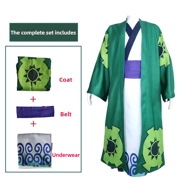 Wano Country Roronoa Of Zoro Cosplay Kimono