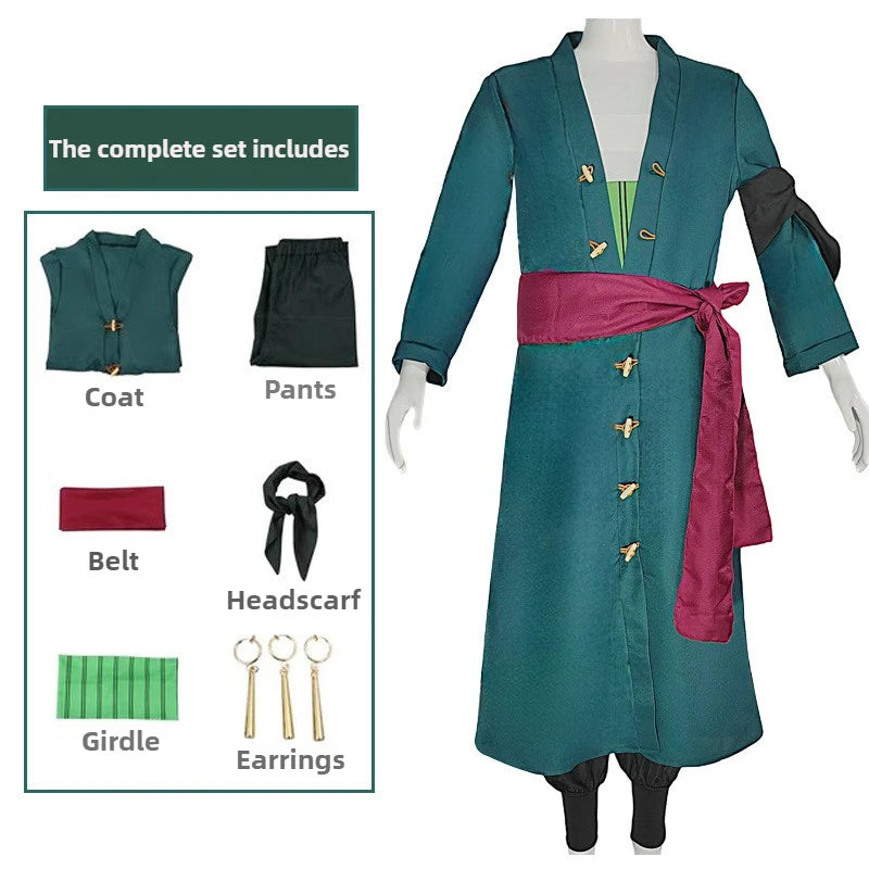 Wano Country Roronoa Of Zoro Cosplay Kimono