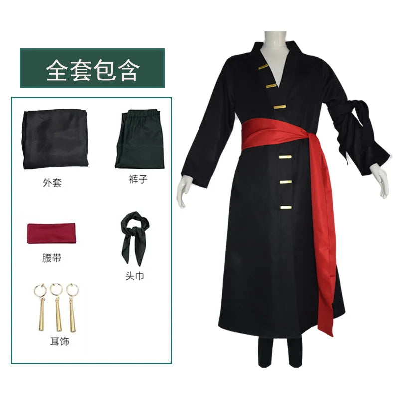 Wano Country Roronoa Of Zoro Cosplay Kimono