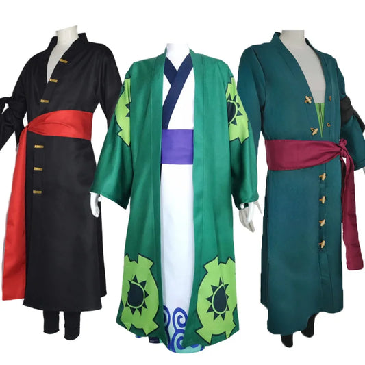 Wano Country Roronoa Of Zoro Cosplay Kimono