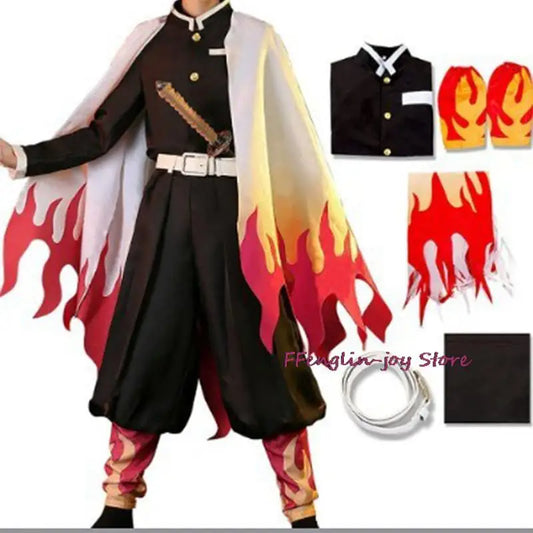Demon Slayer Rengoku Kyojuro Flame Hashira Cosplay Costume
